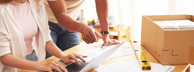 Couple budgeting for a renovation